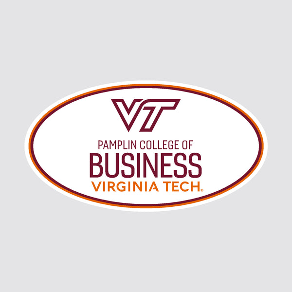 Virginia Tech Pamplin College of Business Oval Decal Campus Emporium