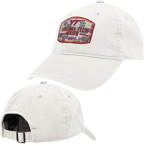 Virginia Tech Hokie Stone Patch Hat: White by Zephyr