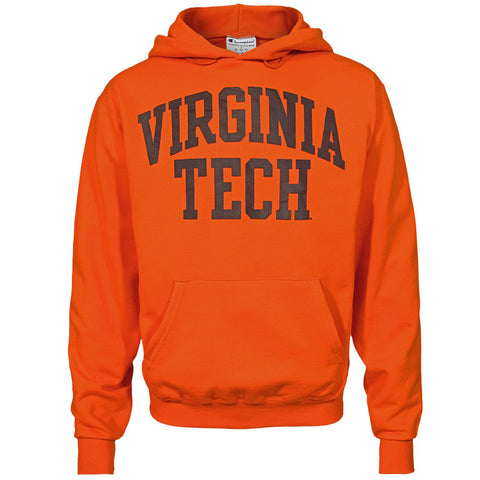 Virginia Tech Authentic Hooded Sweatshirt: Orange by Champion