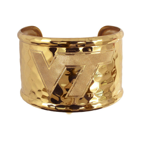Virginia Tech Engraved Cuff: Gold