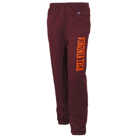 Virginia Tech Open Bottom Sweatpants: Maroon by Champion