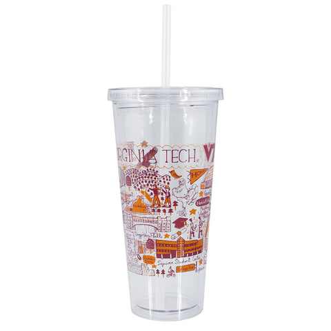 Virginia Tech 20 oz. Tumbler with Straw by Julia Gash