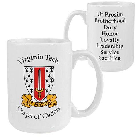 Virginia Tech Corps of Cadets Mug: White