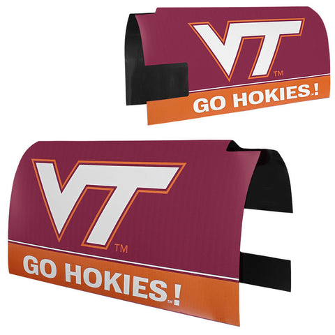 Virginia Tech Striped Mailbox Cover: Maroon