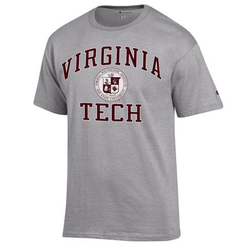 Virginia Tech Seal T-Shirt: Oxford Gray by Champion