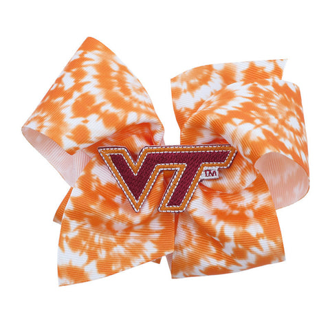 Virginia Tech Tie-Dye King Grosgrain Bow