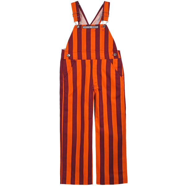 Maroon and Orange Youth Striped Overalls by Game Bibs – Campus
