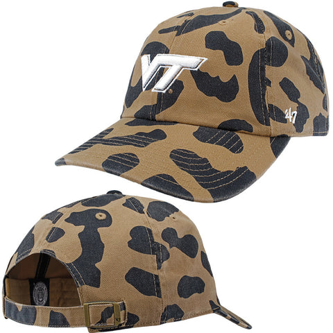 Virginia Tech Women's Leopard Print Clean Up Hat by 47 Brand