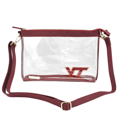 Virginia Tech Logo Clear Crossbody Purse: Large