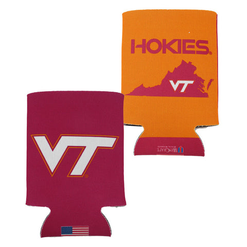 Virginia Tech Logo Can Cooler