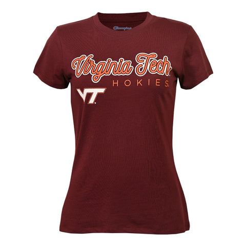Virginia Tech Women's Script T-Shirt: Maroon by Champion