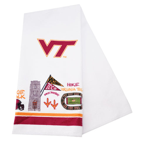 Virginia Tech Campus Logos Dish Towel