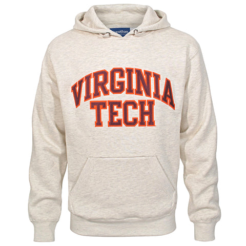 Virginia Tech Embroidered Twill Hooded Sweatshirt: Oatmeal by Gear