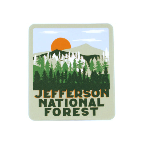 Jefferson National Forest Tree Line Decal