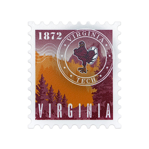 Virginia Tech Postage Stamp Rugged Sticker Decal