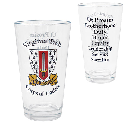 Virginia Tech Corps of Cadets Glass