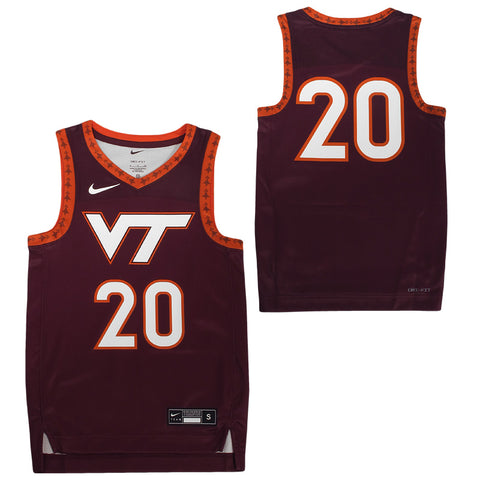 Virginia Tech Youth Replica # 20 Basketball Jersey by Nike