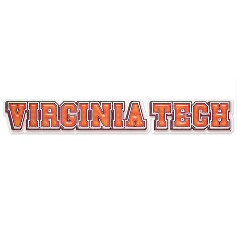Virginia Tech Bubble Letter Decal