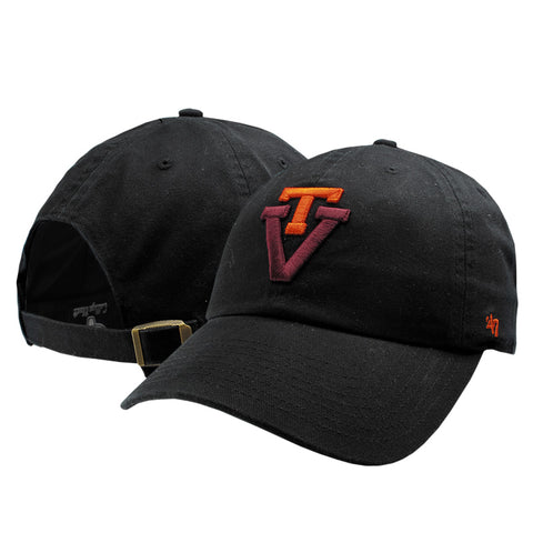 Virginia Tech Retro Logo Hat: Black by 47 Brand