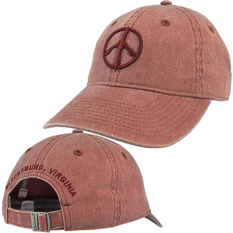 Peace Track Pigment Washed Hat: Vintage Maroon by Champion