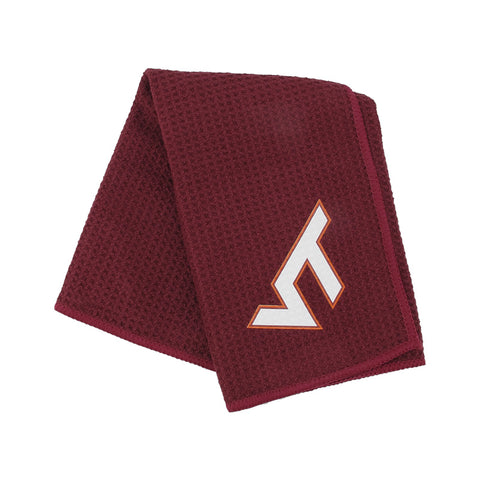 Virginia Tech Logo Maroon Microfiber Golf Towel