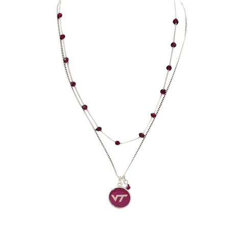 Virginia Tech Logo Ivy Necklace