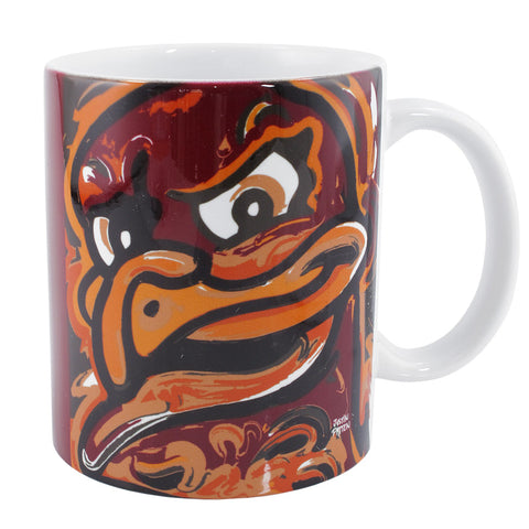 Virginia Tech Painted Hokie Bird Mug