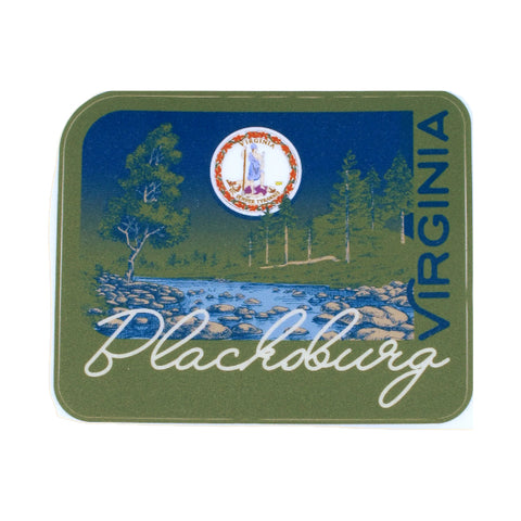 Blacksburg Virginia Forest Landscape Decal