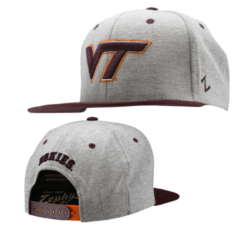 Virginia Tech Stature Snapback Hat by Zephyr