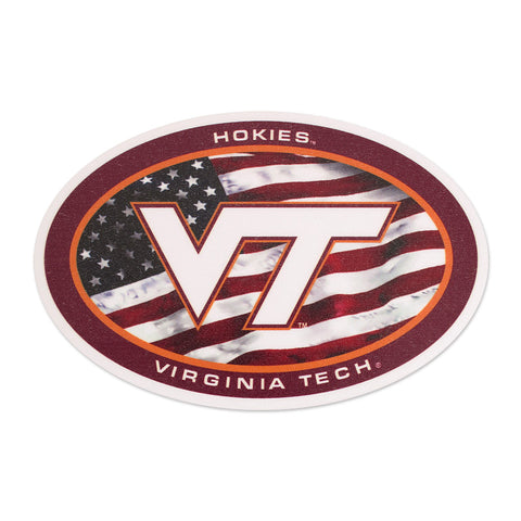 Virginia Tech Logo Flag Decal: 6"