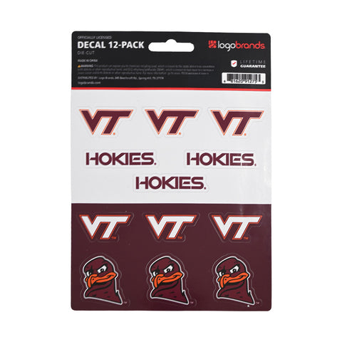 Virginia Tech Mini Decals: Pack of 12