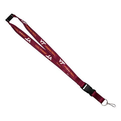 Virginia Tech Ribbon Lanyard with Detachable Keychain