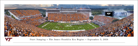 Virginia Tech Lane Stadium 2026 Orange Effect Panoramic Print