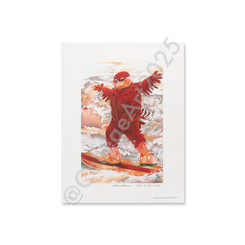 Virginia Tech "Maroon Monsoon" Print by Jane Blevins