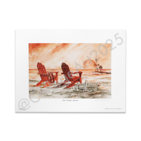 Virginia Tech "Lane Changes Latitude" Print by Jane Blevins