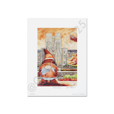 Virginia Tech "This Is Gnome" Print by Jane Blevins