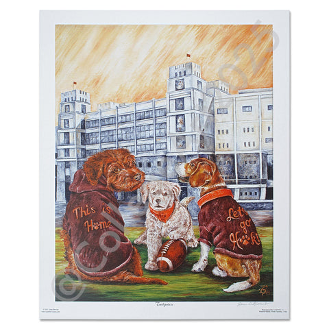 Virginia Tech "Tailgaters" Print by Jane Blevins