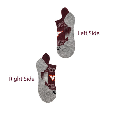 Virginia Tech No Show Tour Sock: Maroon