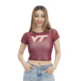 Virginia Tech Women's Mesh Baby T-shirt: Maroon