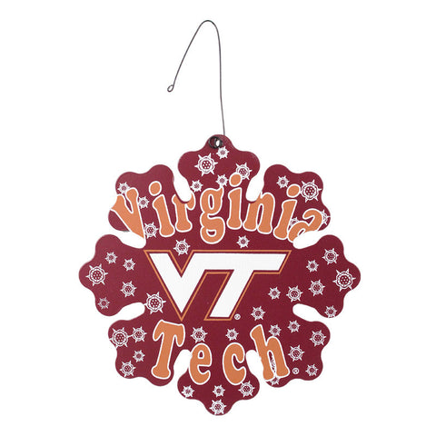 Virginia Tech Metal Snowflake Ornament