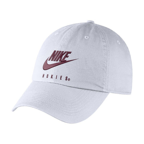 Virginia Tech Futura Heritage 86 Swoosh Hat: White by Nike