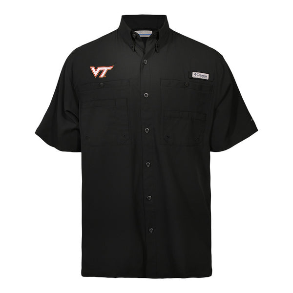 Virginia Tech Men's CLG Tamiami Short-Sleeved Button Down Shirt by Col – Campus