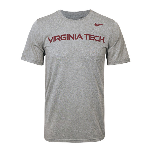Virginia Tech Men's Dri-FIT Legend Wordmark T-Shirt: Heather Gray by N – Campus