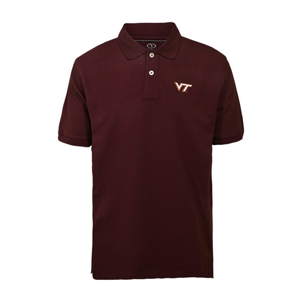Virginia Tech Men's Perfect Pique Polo: Maroon by Vantage – Campus Emporium