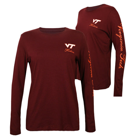 Virginia Tech Women's Relaxed Long-Sleeved T-Shirt: Maroon by Gear