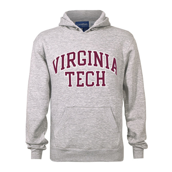 Virginia Tech Embroidered Twill Hooded Sweatshirt: Oxford Gray by Gear – Campus