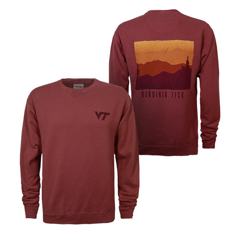 Virginia Tech Mountains Comfort Wash Crew Sweatshirt by Gear