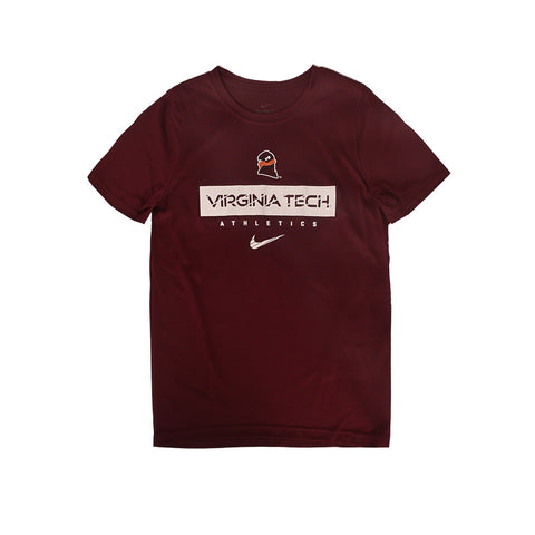 Virginia Tech Youth Legend Dri-FIT T-Shirt: Maroon by Nike