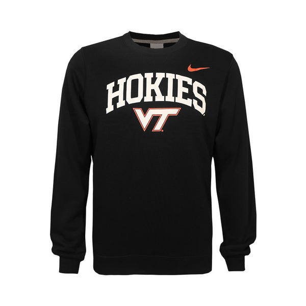 Virginia Tech Club Fleece Crew Sweatshirt: Black by Nike – Campus Emporium