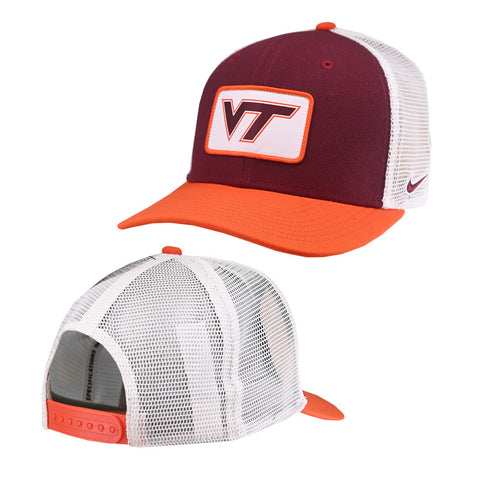 Virginia Tech Colorblock Patch Trucker Hat by Nike